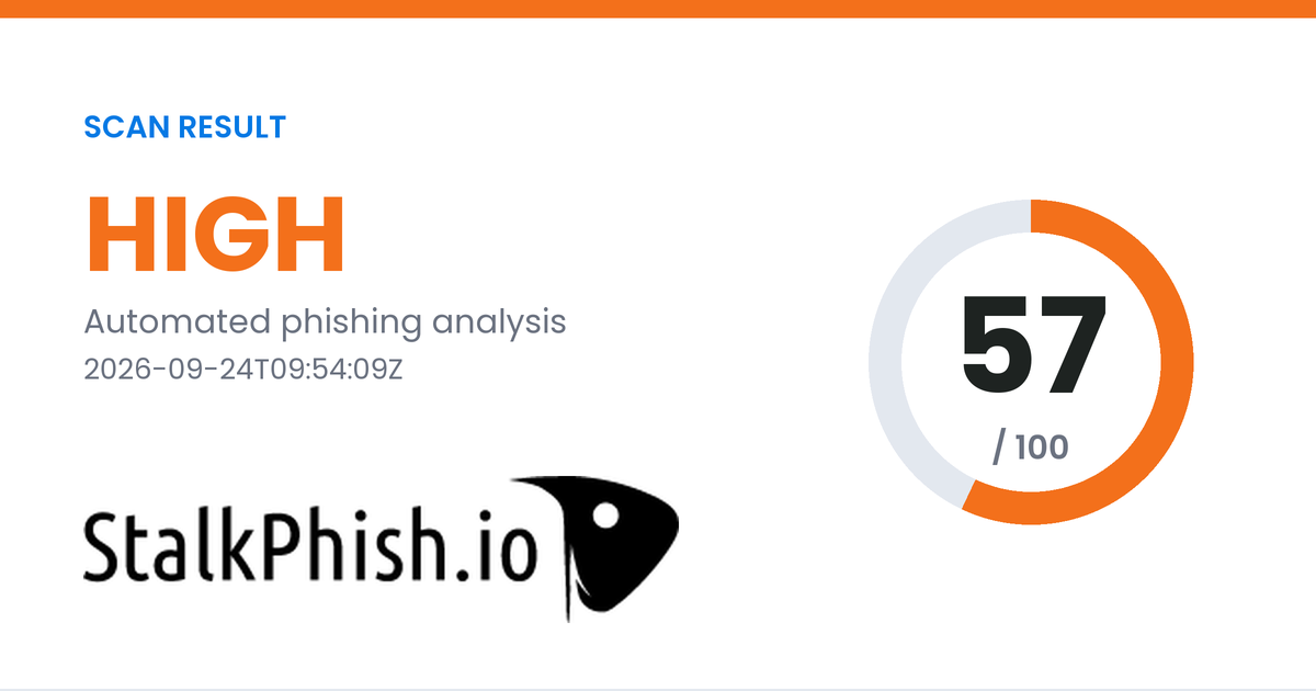 Scan result — StalkPhish Scanner